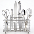 ChapmanCooks 5-Piece Stainless Steel Kitchen Gadget Set - Includes Can Opener, Pizza Cutter, Garlic Press, Ice Cream Scoop, Vegetable Peeler, and Storage Organizer